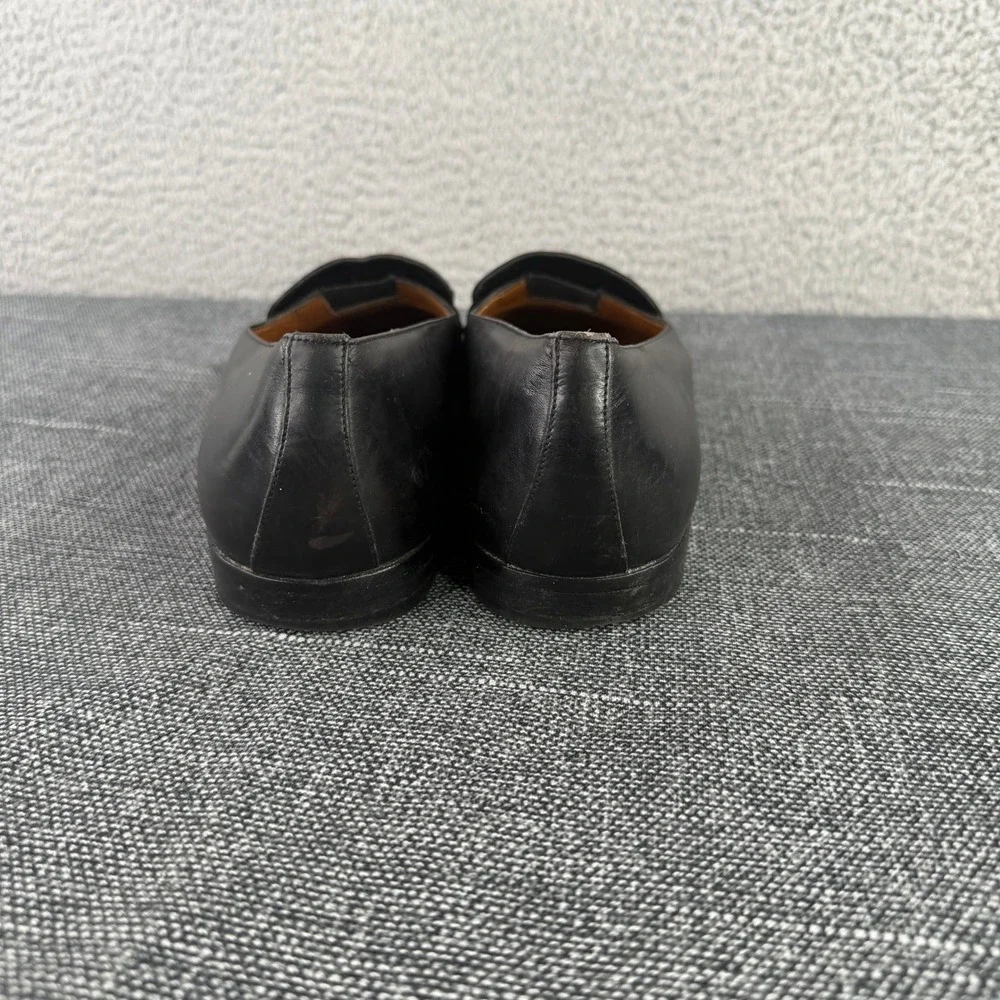 Salvatore Ferragamo Tassel Loafers Mens 9.5 D Black Leather Studio Made in Italy